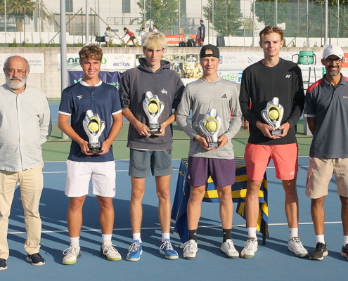 Palomar y Sanders con los noruegos Ele y Llen (medios)