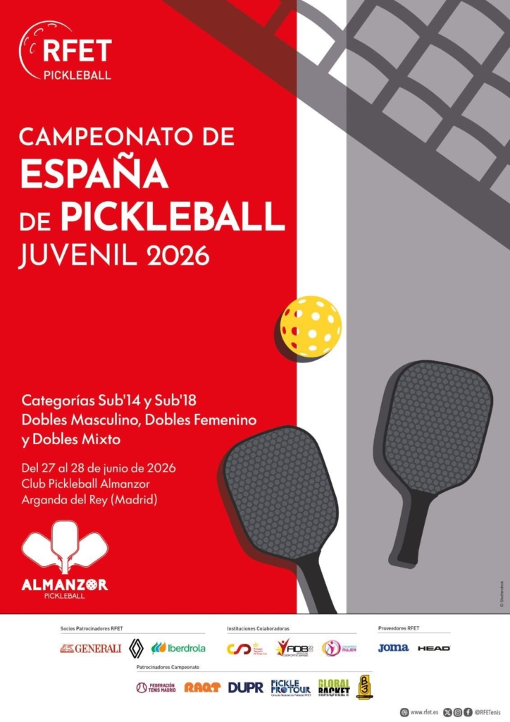 Campeonato de España de Pickleball Juvenil 2026