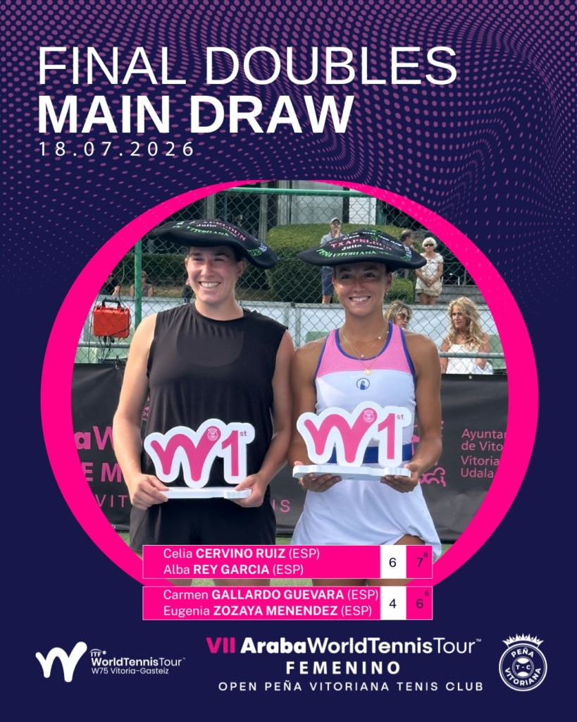 Celia Cerviño conquista el título de dobles del W75 Vitoria-Gasteiz
